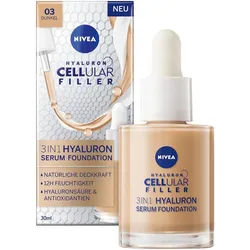 NIVEA Cellular 3in1 Hyaluron Serum Fondation Dunkel Foundation 30 ml 3 - DUNKEL