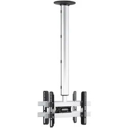 Mid.you Tv-Halterung , Silberfarben , Metall , 42x127x19 cm , Kleinmöbel