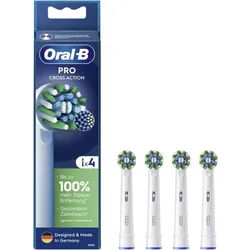 Oral-B Aufsteckbürsten Pro CrossAction 4er - Aufsteckbürsten - weiß