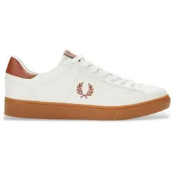 Fred Perry für Herren. B4334-760 Spencer Beige Leder Turnschuhe (42), Wohnung, Schnürsenkel, Lässig