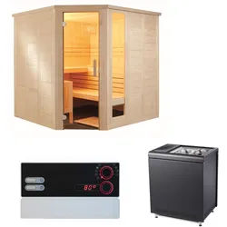 Sentiotec Sauna Komplettset Komfort Corner | Concept R | 5 Pers.