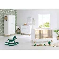 Pinolino Babyzimmer , Weiß, Eichefarben , Holz, Holzwerkstoff , Eiche , 2 Fächer , 3 Schubladen , in verschiedenen Größen erhältlich,zum Juniorbett umbaubar, höhenverstellbar, Sprossen mit Normabstand, Aufbauanleitung im Karton, Lattenrost inklusive, Schlupfsprossen , Baby & Kindermöbel, Babyzimmer, Babyzimmer-serien