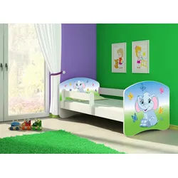 Clamaro Kinderbett (Kinderbett, Babybett 70x140, 80x160, 80x180cm Juniorbett, Kind, Motiv, Schublade CLAMARO)