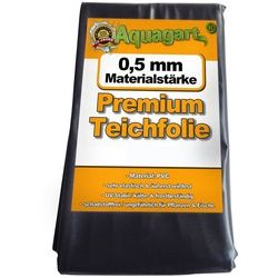 Aquagart Bodenschutzvlies Teichfolie PVC 5m x 2m 0,5mm schwarz Folie für den Gartenteich