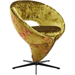 Koinor Stuhl , Grün, Orange , Textil , Drehkreuz , 70x82x63 cm , Goldenes M , Beinauswahl, Lederauswahl, Stoffauswahl, Typenauswahl, Sitzfläche 360° drehbar , Esszimmer, Esszimmerserien