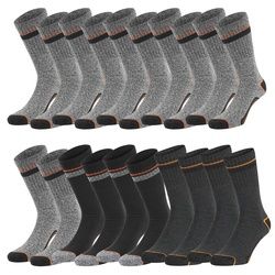 Black+Decker Crew Work Socks Unisex Herren Damen Arbeitssocken 10er Pack Blau 1 43-46