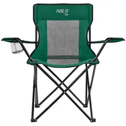 NILS CAMP Campingstuhl faltbarer Stuhl Outdoorstuhl Gartenstuhl Festivalstuhl Grün grün|schwarz