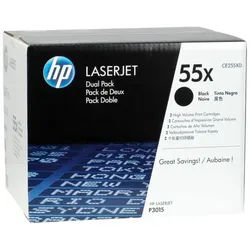 HP Toner CE 255 XD Doppelpack schwarz No. 55 X