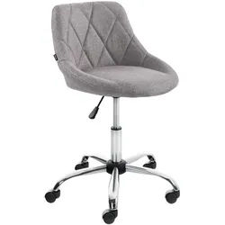 CLP Hocker Stoff grau , Grau , Metall , 47x71x49 cm , Wohnzimmer, Sessel, Hocker & Hockerbänke, Sitzhocker