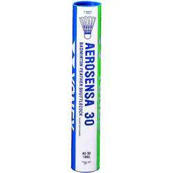 Yonex Badmintonbälle Aerosensa 30 Gänse-Naturfeder weiss Dose 12er
