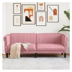 vidaXL Sofa Sofa 3-Sitzer Rosa Samt