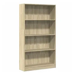 vidaXL Bücherregal Bücherregal Sonoma-Eiche 80x24x143 cm Holzwerkstoff, 1-tlg.