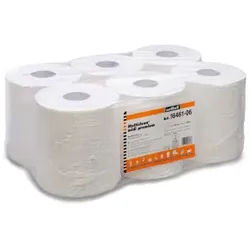 zetRoll® Handtuchrolle, 1-lagig, weiß, Saugfähiges Rollenhandtuchpapier mit Spiralhülse, 1 Karton = 6 Rollen à 790 Abrisse