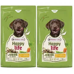 VERSELE-LAGA Happy Life Junior Huhn 2x7,5kg - Welpen- und Junghundefutter mit Geflügel