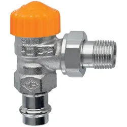 IMI Heimeier Thermostat-Ventilunterteil Eclipse, Eckform DN 15 mit Viega Pressanschluss 15mm 3941-15.000