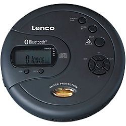 Lenco Tragbarer CD-Player CD-300SCHWARZ Schwarz