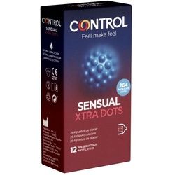 Control *Sensual Xtra Dots* Kondome 12 St transparent