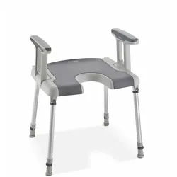 Aquatec® Sorrento Duschhocker mit Armlehnen und Hygieneausschnitt 1 St