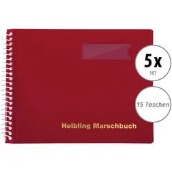 Helbling BMR15 Marschbuch rot 15 Taschen 5x Set