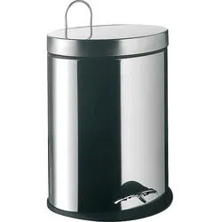 Abfallbehälter emco system 2, Edelstahl, mit Deckel, oval, stehend, 5 Liter - 355300004