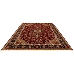 morgenland Orientteppich »Perser - Täbriz - Royal - 342 x 251 cm - dunkelrot«, rechteckig, Wohnzimmer, Handgeknüpft, Einzelstück mit Zertifikat morgenland Dunkelrot B/L: 251 cm x 342 cm