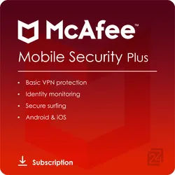 McAfee Mobile Security Plus VPN [Unlimited Device, 1 Years]