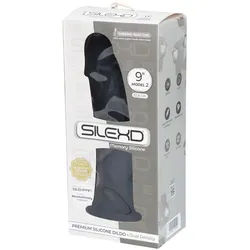 Silexd Premium Silikon Dildo Modell 2 Schwarz 23 cm