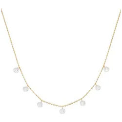 GIORGIO MARTELLO MILANO Kette mit Einhänger Karat 99075840450 Halskette mit Anhängern Damen Zirkonia Weiss 375/
