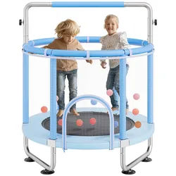 VEVOR Mini-Trampolin Kinder Indoor-Trainings-Rebounder mit Netz 147cm Outdoor
