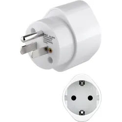 Goobay Netzadapter US/Japan, Weiß - Schutzkontaktbuchse (Typ F, CEE 7/3) > US-/Japan-Buchse (Typ B, NEMA 5-15, 3-polig)