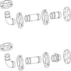 Buderus Anschluss-Set 3 Sole seitlich für Sole-Wasser.-WP WPS54.2 - 8738206906 v...