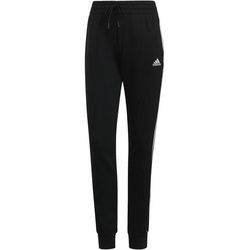 adidas Damen Essentials French Terry 3-Streifen, Schwarz/Weiß, L