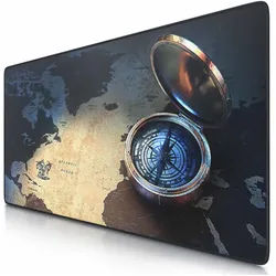 CSL Gaming Mauspad XXL Speed Mousepad 900 x 400 x 3 mm, große Tischunterlage, rutschfest, abwaschbar, Geschwindigkeit & Präzision, Compass schwarz