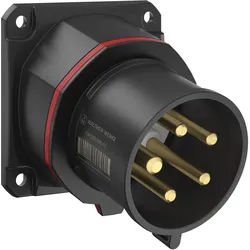Walther Electric FW713503PH CEE NEO Anbaugerätestecker schräg, 16A, 5P, 3h, IP54 als Phasenwender mit 86x86mm Flansch