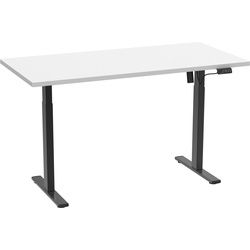 VCM, Schreibtisch, Schreibtisch verstellbar Lona 110x80 sw (110 x 80 x 120 cm)
