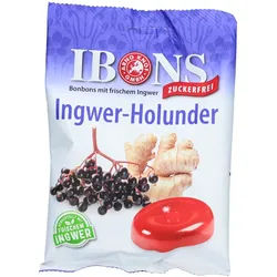 Ibons Ingwer Holunder ohne Zucker Tüte Lutschbonbons