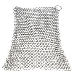 Ringreiniger für Gusseisen Feuertöpfe Netzreiniger Edelstahl 20x20cm