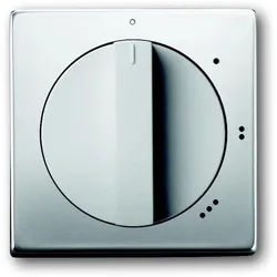 Busch-Jaeger 2542 DR/02-866 Zentralscheibe mit Drehgriff, mit Aufdruck Symbol "1-2-3" für 3-Stufen-Schalter, ohne Nullstellung, edelstahl matt, pur Edelstahl