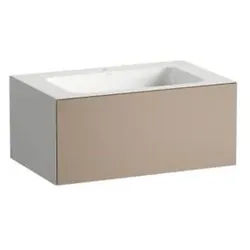 Laufen FOLIO Waschplatz H580FO35221111 804x500x350 mm, mit Armaturenbank, mit einem Hahnloch, mittig, ohne Überlauf, Farbe: Moonstone