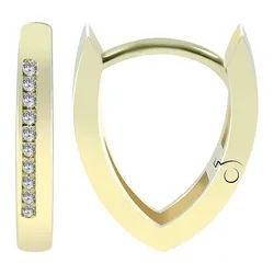 Adelia ́s Paar Creolen Damen Creolen aus Gold 333 und Zirkonia goldfarben