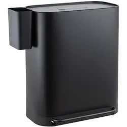 SVITA MLT2X30 Mülleimer Treteimer Abfalleimer 60l 2 Fächer freistehend mit Deckel inkl. Inneneimer Schwarz