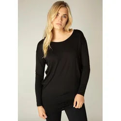 Base Level Langarmshirt »Yolanda«, Weiter Schnitt mir formgebendem Einsatz in der Hüfte Base Level black 42