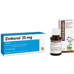 Zinkorot 25 Mg Tabletten + Umckaloabo Flüssig