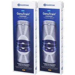 Bauerfeind® GenuTrain Aktive Kniebandage, Patella und Bandage Größe 5 Titan