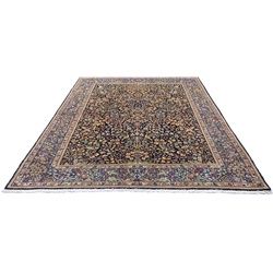 morgenland Wollteppich »Rafsanjan Teppich handgeknüpft dunkelblau«, rechteckig morgenland Dunkelblau B/L: 184 cm x 261 cm