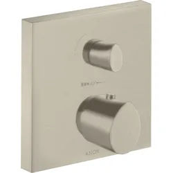 hansgrohe AXOR Starck Organic Thermostat Unterputz, Ab- und Umstellventil, 2 Verbraucher, 12716820, Farbe: Brushed Nickel