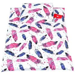 BabyLux Babybettbezug BABYLUX 2tlg.Set BEZUG Kinderwagen Bettbezug Bettwäsche Wiege 60x78 cm, 99. Feder lila