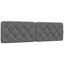 vidaXL Bett, Kopfteil-Kissen Dunkelgrau 180 cm Stoff