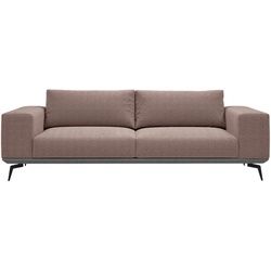 Mid.you 2-Sitzer-Sofa , Bordeaux , Holz, Textil , Füllung: Polyester, Silikon , 260x87x95 cm , Made in Eu , Wohnzimmer, Sofas & Couches, Sofas, Textilsofas