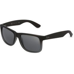 Ray-Ban RB 4165 JUSTIN Herren-Sonnenbrille Vollrand Eckig Kunststoff-Gestell, Grau